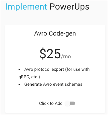 Add Avro code generation PowerUp